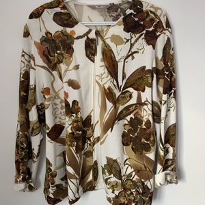 Vintage TanJay Floral Zip Cardigan